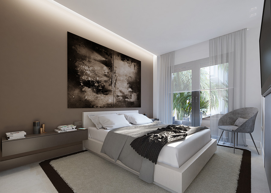 Spektakuläre Luxus-2-Zimmer-Wohnung im Zentrum von Fuengirola mit Terrasse, Parkplatz und Gemeinschaftspool