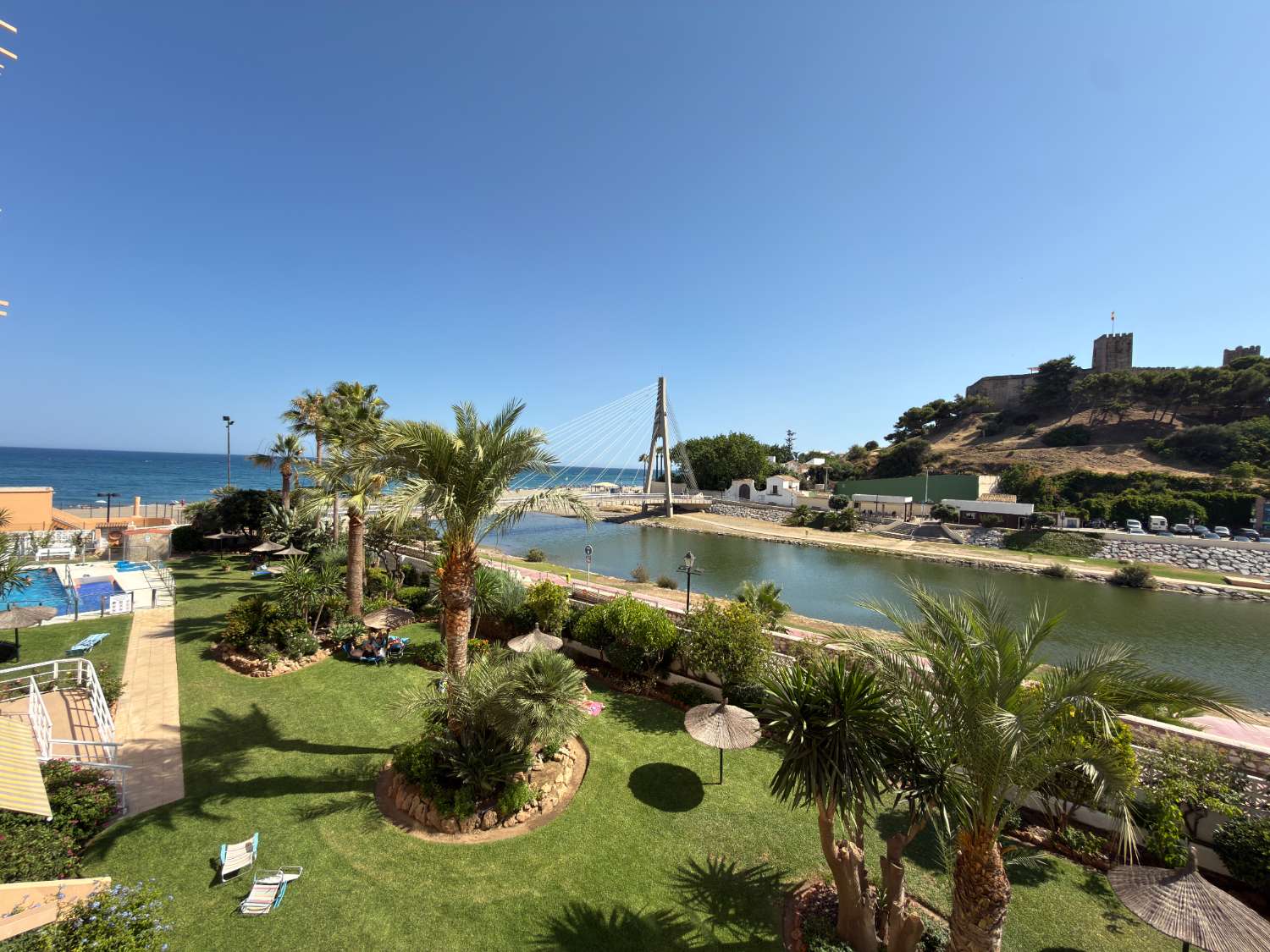 Appartamento con vista sul Castello Sohail e sul mare a Fuengirola