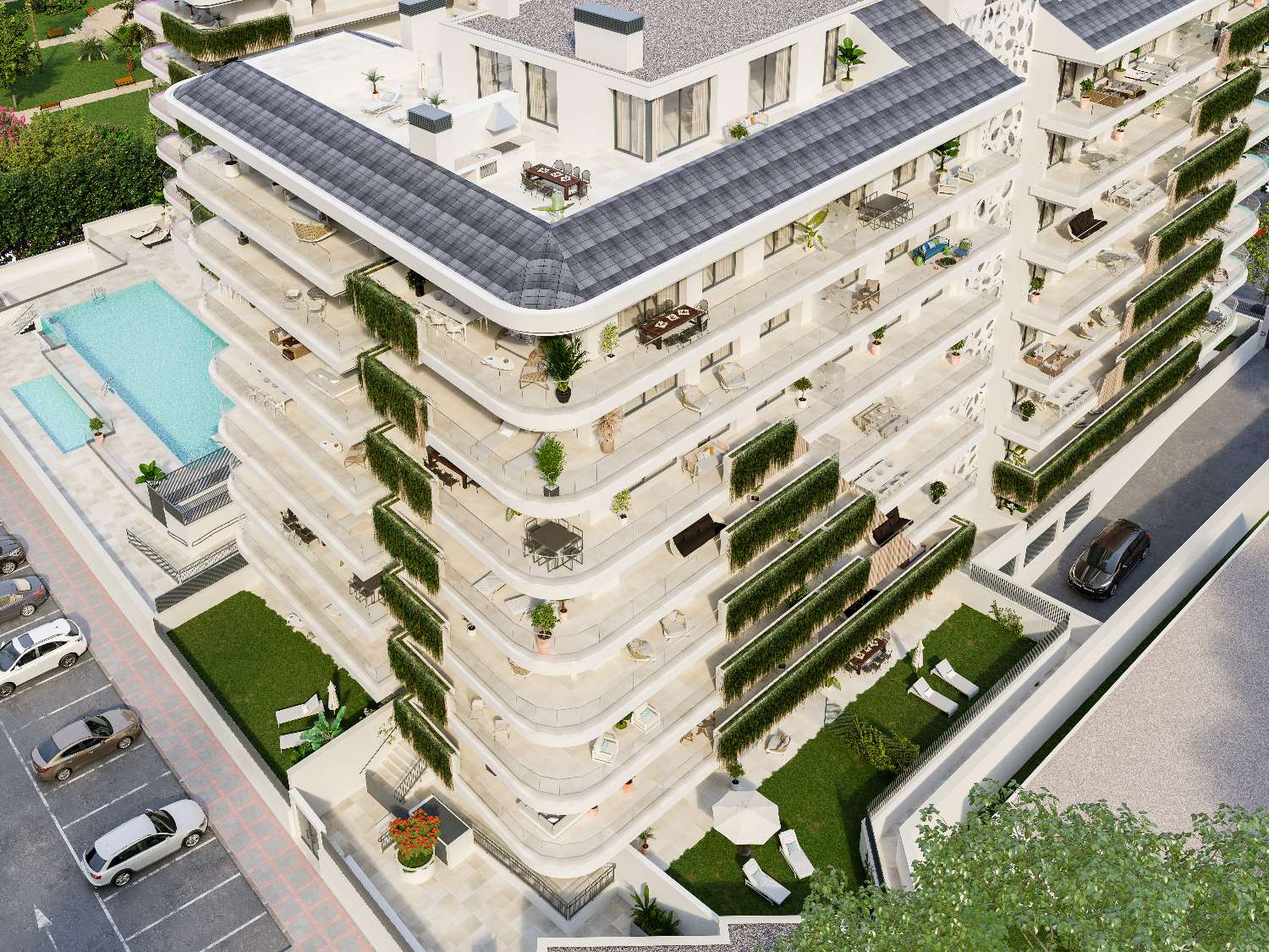 Nueva promoción 2 dormitorios y 2 baños con terraza, parking y trastero en el Centro de Fuengirola
