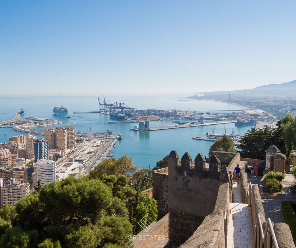 The city of Málaga in Spring