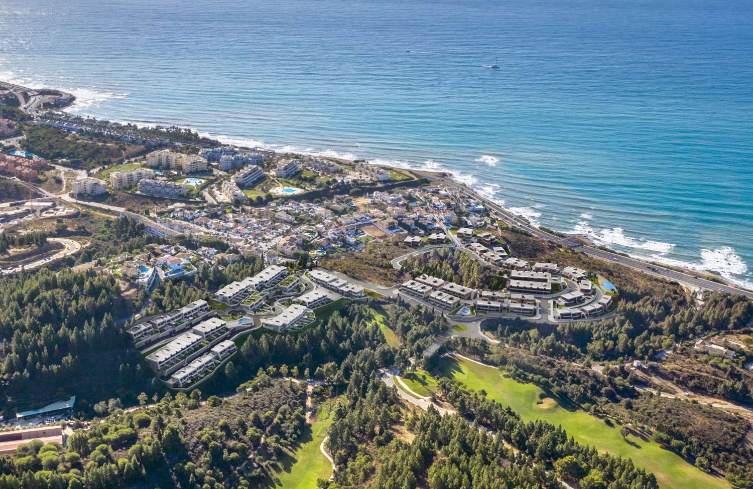 Vivir en tu propio Eden: Exclusivas casas adosadas de lujo con vistas panorámicas al mar en el parque natural del Chaparral, Mijas Costa