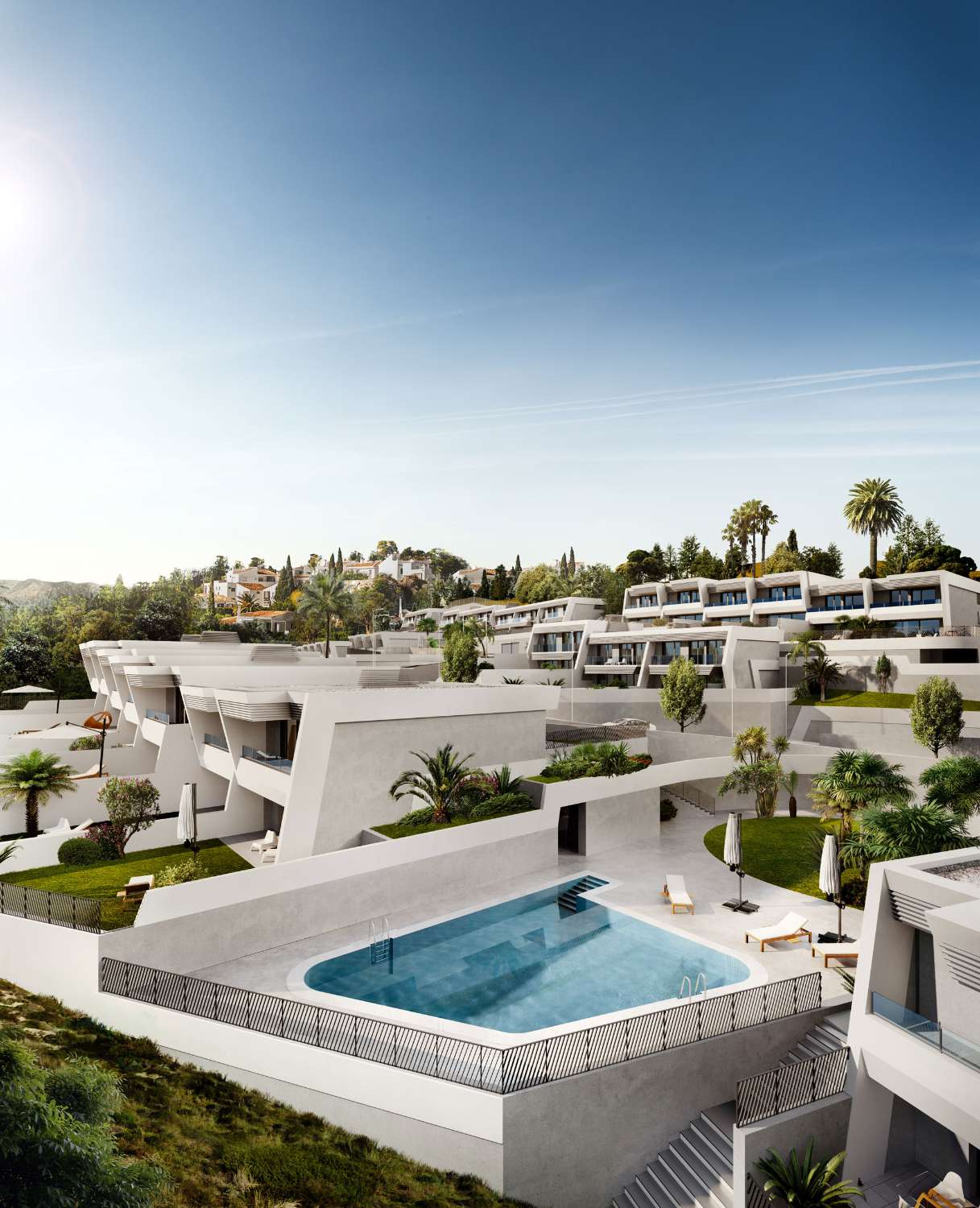 Exclusive luxury townhouses with panoramic sea views in the Chaparral natural park, Mijas Costa