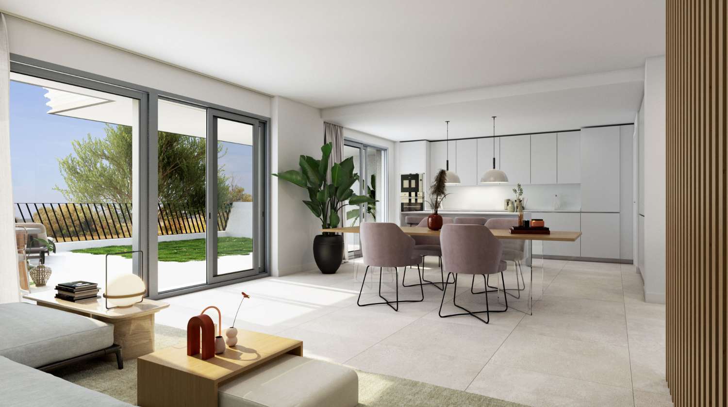 Exclusieve luxe herenhuizen met panoramisch zeezicht in het natuurpark Chaparral, Mijas Costa