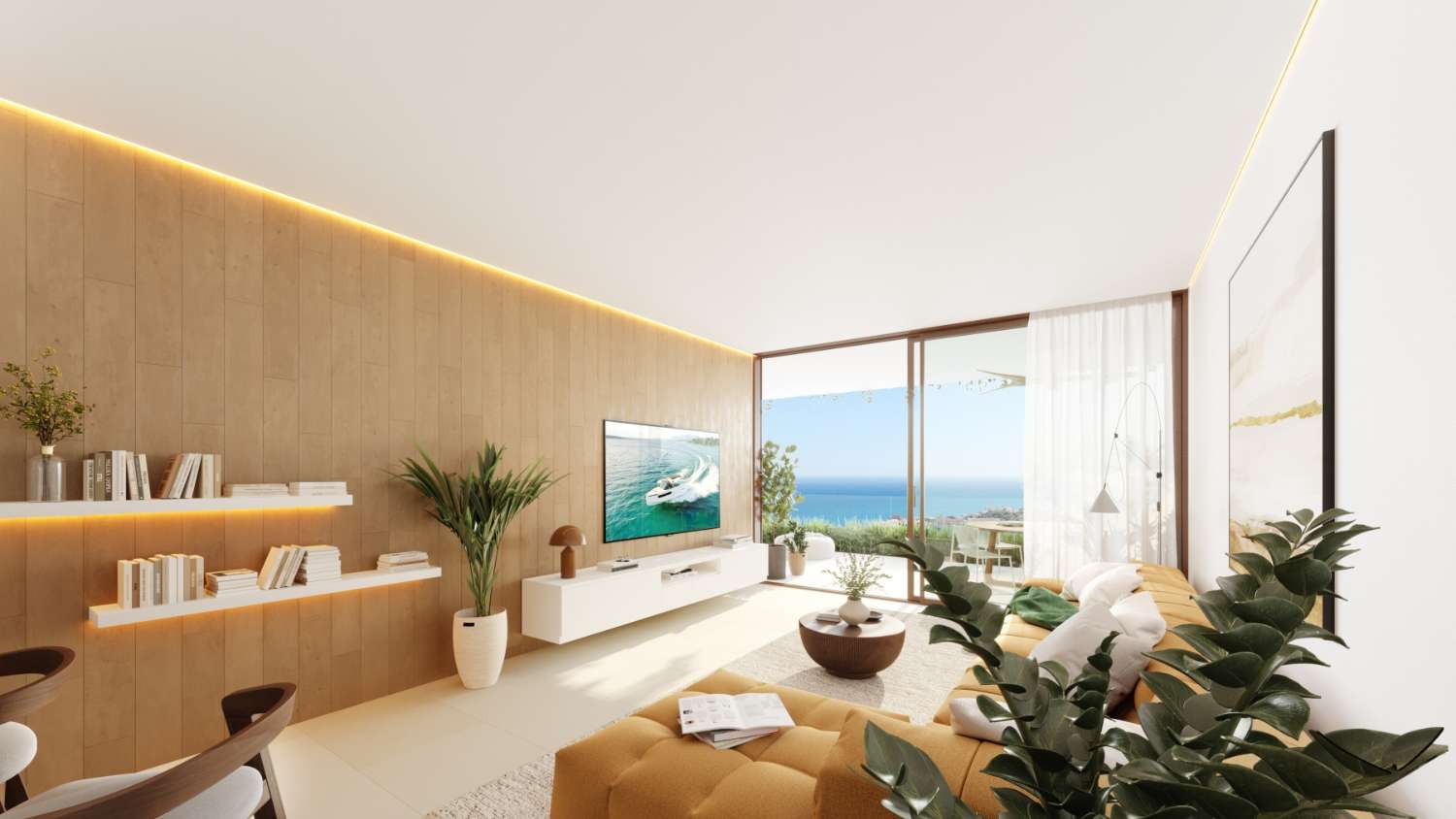 Moderne appartementen met panoramisch uitzicht op zee in de prestigieuze wijk Higuerón, Benalmádena