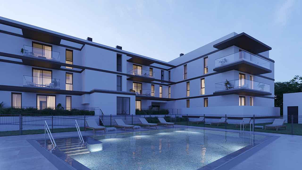 Nieuwe appartementen met 1, 2 en 3 slaapkamers, terras met uitzicht op zee in Los Jardines aan de Costa del Sol, Estepona