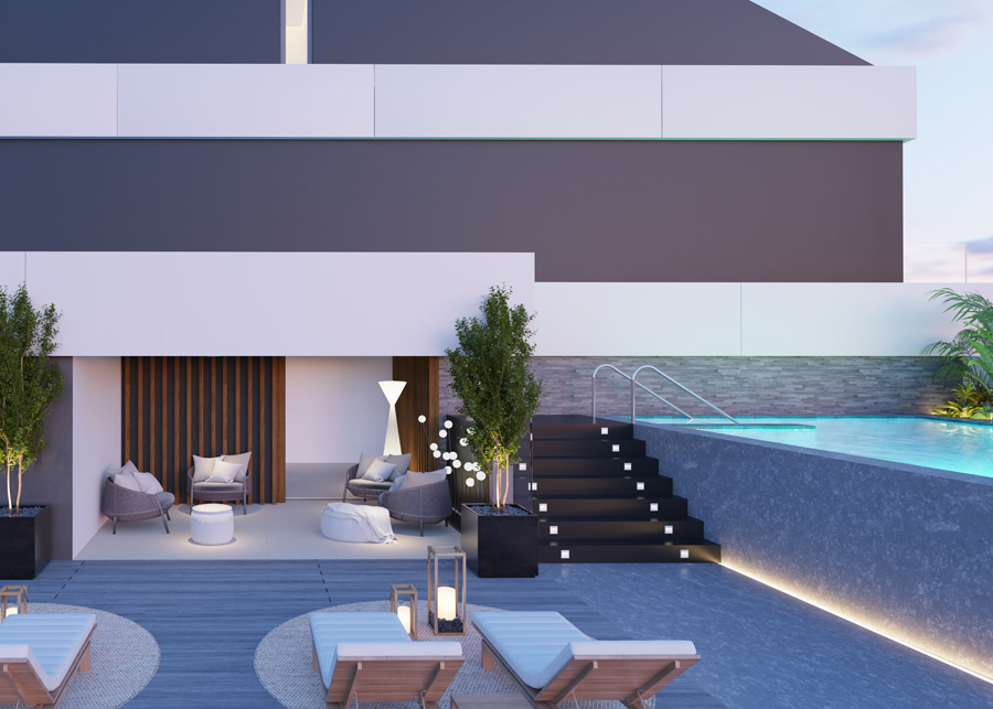 Spectaculair luxe appartement met 2 slaapkamers in het centrum van Fuengirola met terras, parkeerplaats en gemeenschappelijk zwembad