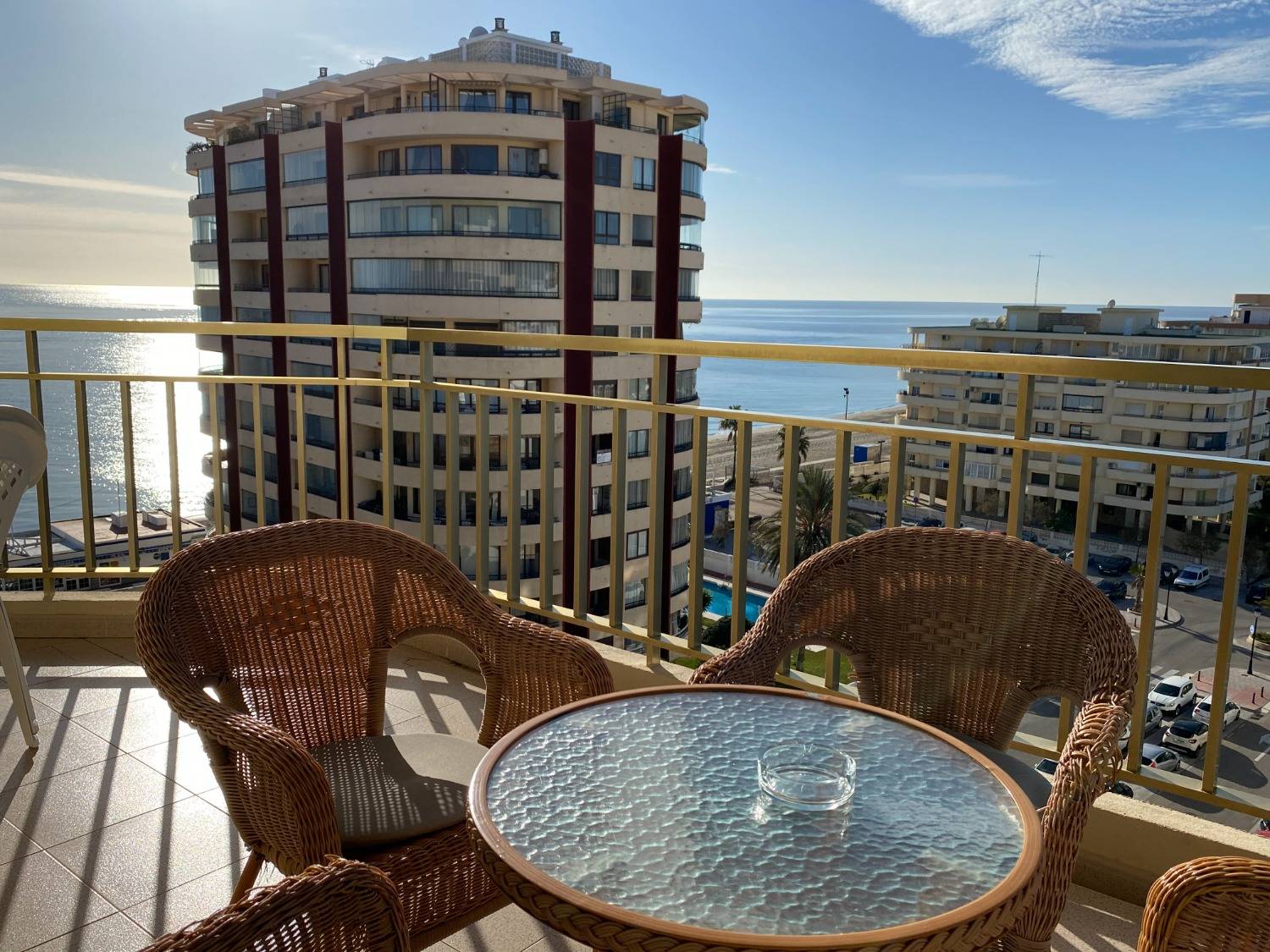 Utsikt över havet, stranden, lukten av havet, framför Paseo Marítimo de Fuengirola