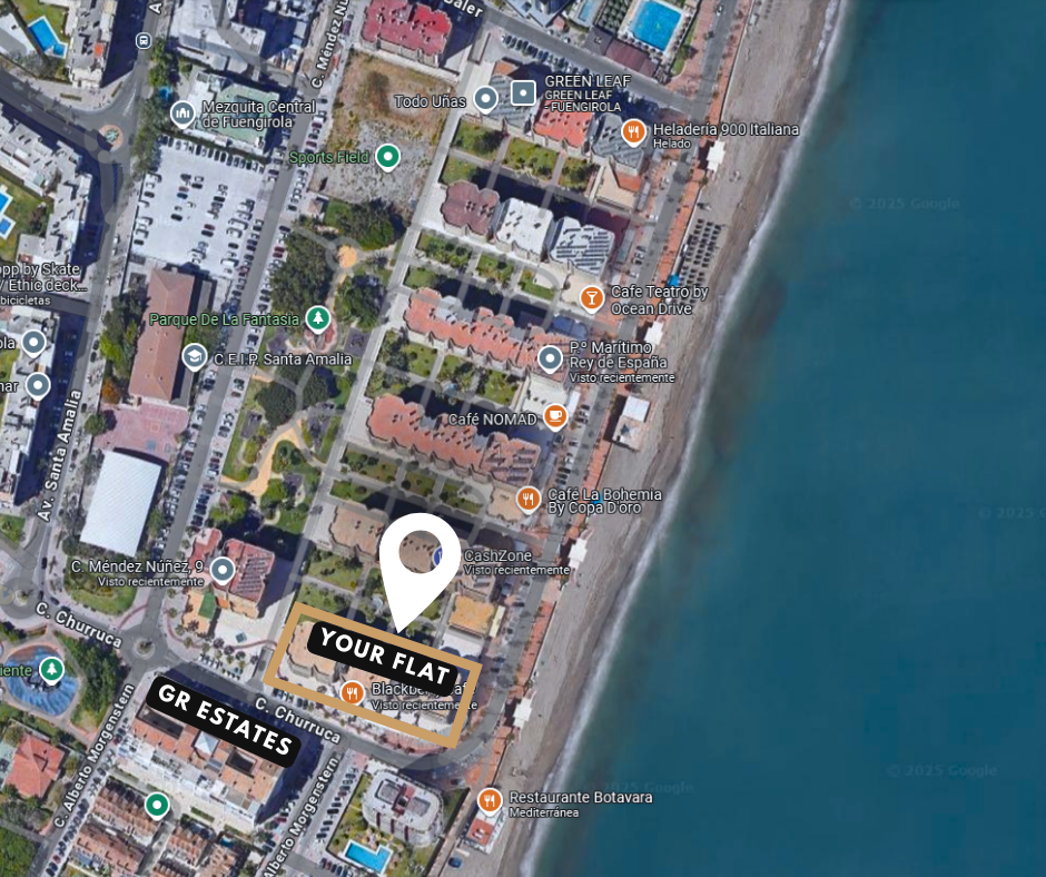 A pochi metri dalla spiaggia. Sul lungomare di Fuengirola