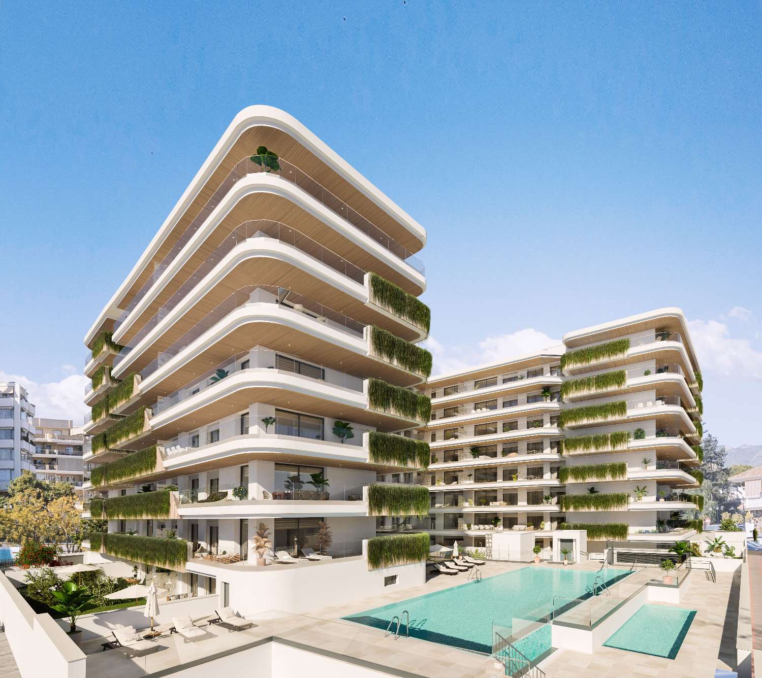 Nouvelle promotion 2 chambres et 2 salles de bain avec terrasse, parking et débarras dans le Centre de Fuengirola